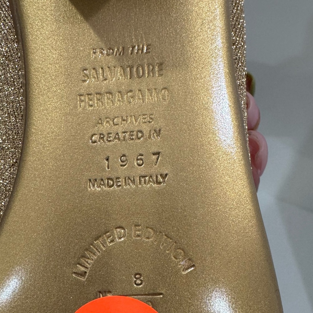 Salvatore Ferragamo Limited Edition Gold Women Boots Sz 8 - Picture 6 of 8